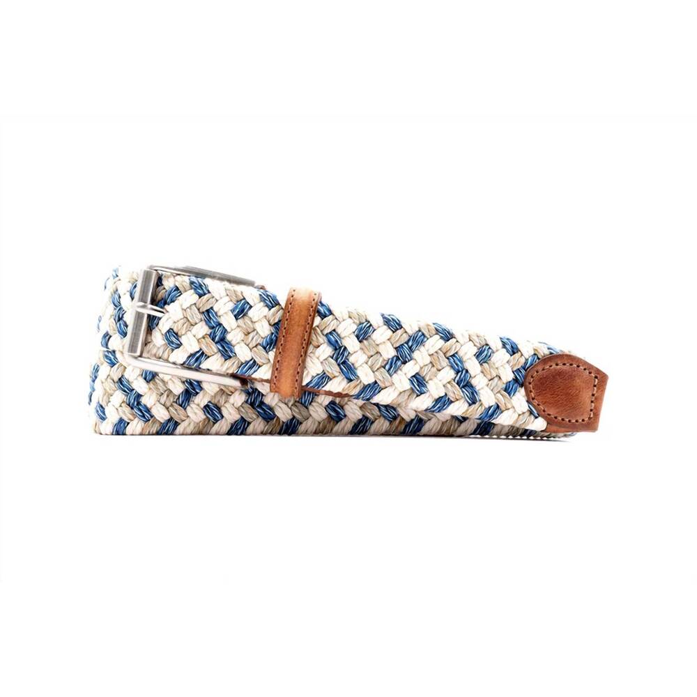 NEW MARTIN DINGMAN como braided belt in ocean multi